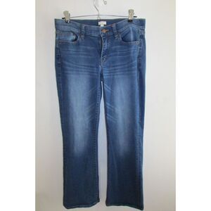 J. Crew Women's Size 28S Straight Leg Medium Wash Cotton Blend Jeans